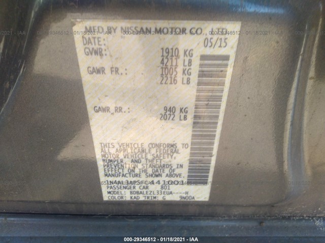 Photo 8 VIN: 1N4AL3AP5FC441001 - NISSAN ALTIMA 