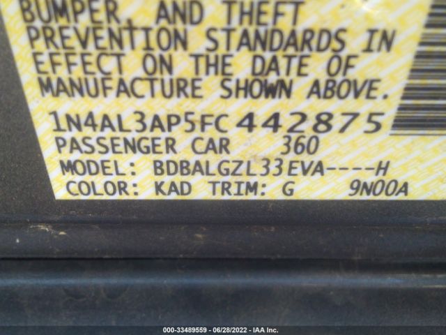 Photo 8 VIN: 1N4AL3AP5FC442875 - NISSAN ALTIMA 