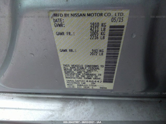 Photo 8 VIN: 1N4AL3AP5FC446442 - NISSAN ALTIMA 