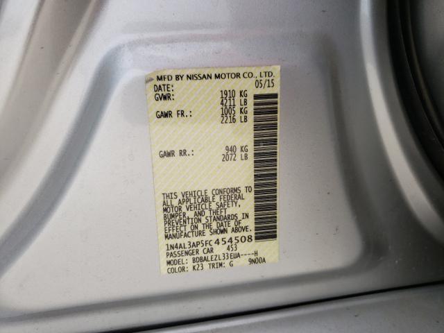 Photo 9 VIN: 1N4AL3AP5FC454508 - NISSAN ALTIMA 2.5 