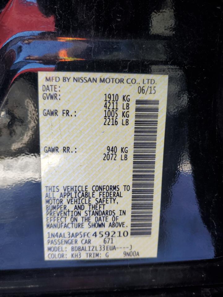 Photo 11 VIN: 1N4AL3AP5FC459210 - NISSAN ALTIMA 