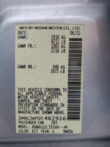 Photo 11 VIN: 1N4AL3AP5FC462916 - NISSAN ALTIMA 