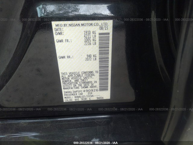 Photo 8 VIN: 1N4AL3AP5FC490926 - NISSAN ALTIMA 