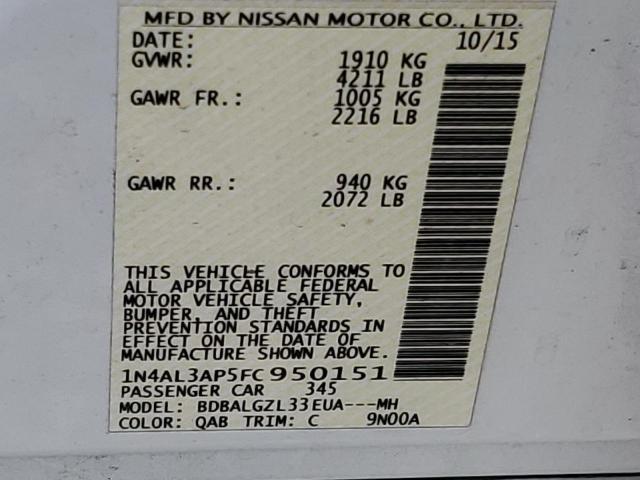 Photo 11 VIN: 1N4AL3AP5FC950151 - NISSAN ALTIMA 