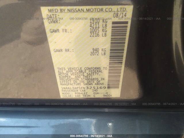 Photo 8 VIN: 1N4AL3AP5FN325169 - NISSAN ALTIMA 