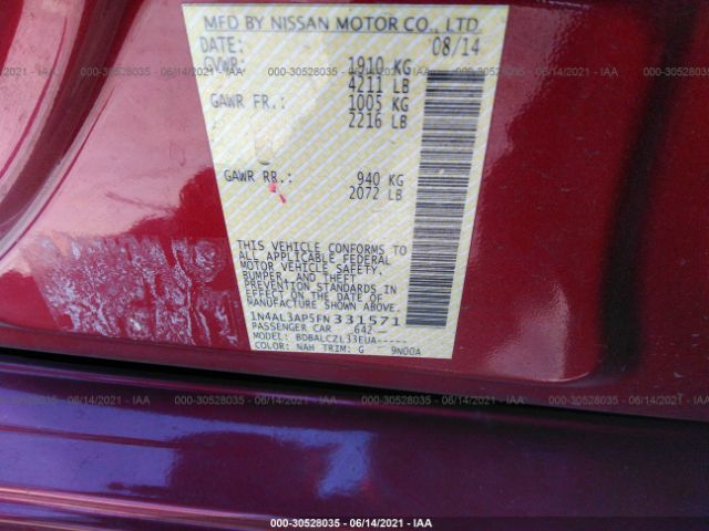 Photo 8 VIN: 1N4AL3AP5FN331571 - NISSAN ALTIMA 