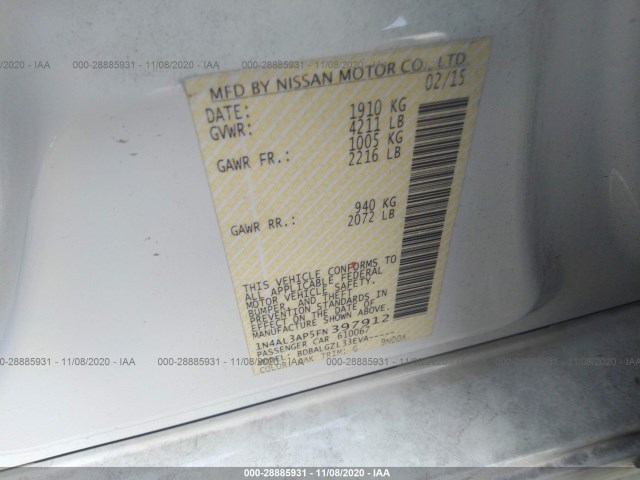 Photo 8 VIN: 1N4AL3AP5FN397912 - NISSAN ALTIMA 