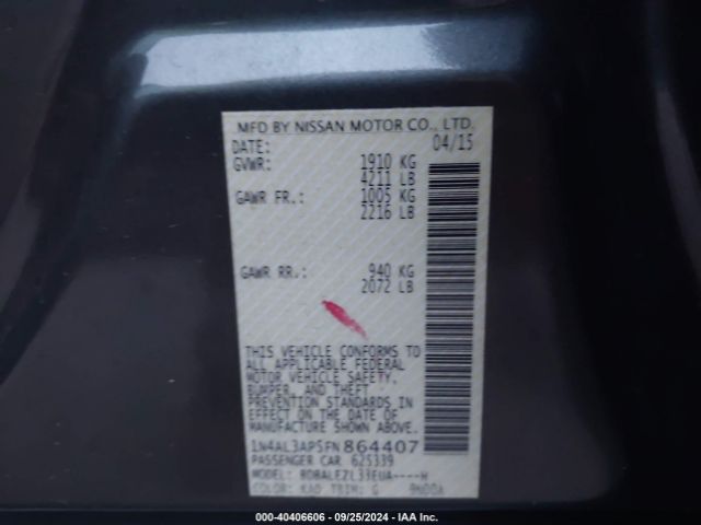 Photo 8 VIN: 1N4AL3AP5FN864407 - NISSAN ALTIMA 