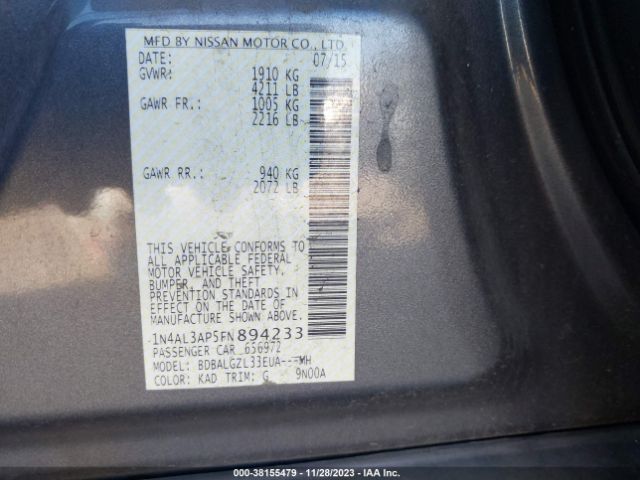 Photo 8 VIN: 1N4AL3AP5FN894233 - NISSAN ALTIMA 