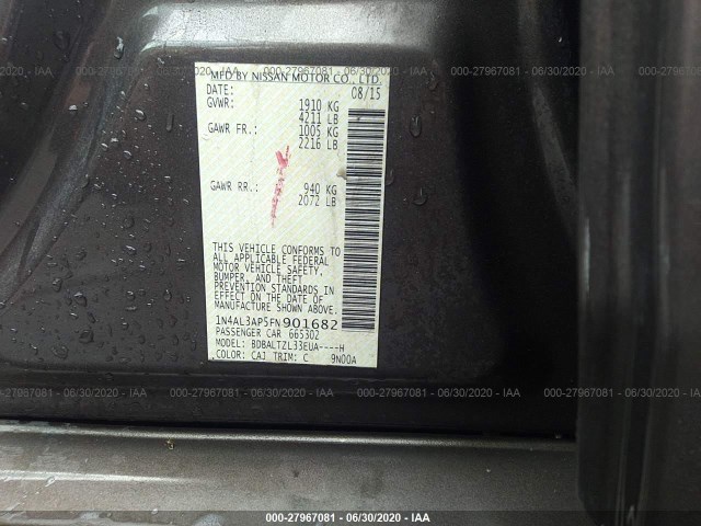 Photo 8 VIN: 1N4AL3AP5FN901682 - NISSAN ALTIMA 