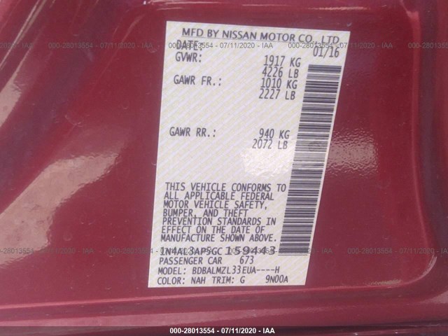 Photo 8 VIN: 1N4AL3AP5GC159443 - NISSAN ALTIMA 