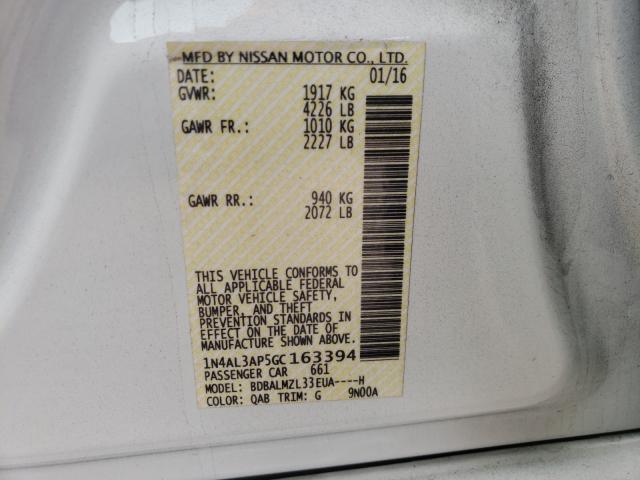 Photo 9 VIN: 1N4AL3AP5GC163394 - NISSAN ALTIMA 2.5 