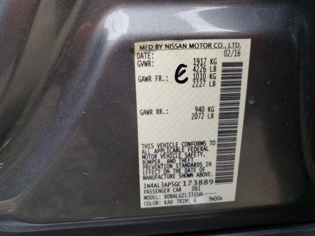 Photo 9 VIN: 1N4AL3AP5GC173889 - NISSAN ALTIMA 2.5 