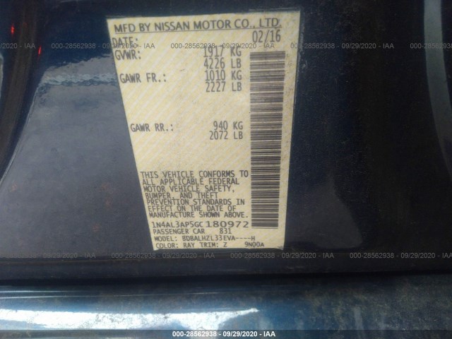 Photo 8 VIN: 1N4AL3AP5GC180972 - NISSAN ALTIMA 