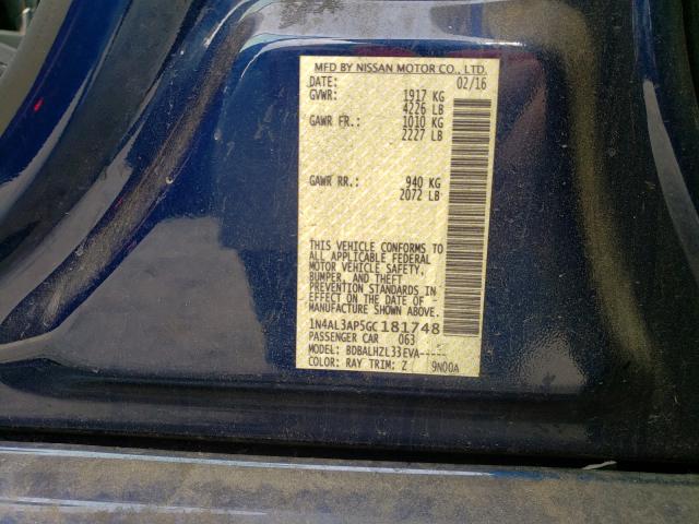 Photo 9 VIN: 1N4AL3AP5GC181748 - NISSAN ALTIMA 2.5 