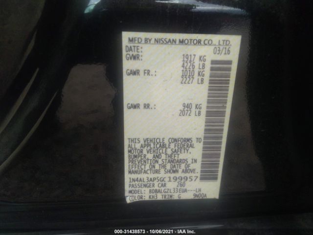 Photo 8 VIN: 1N4AL3AP5GC199957 - NISSAN ALTIMA 