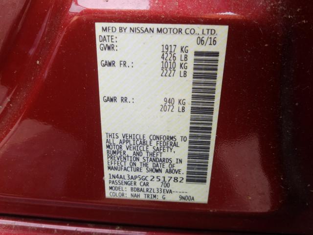 Photo 9 VIN: 1N4AL3AP5GC251782 - NISSAN ALTIMA 2.5 