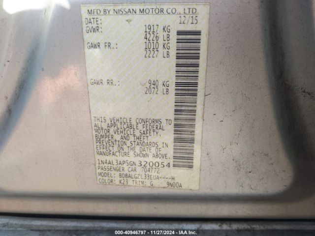 Photo 8 VIN: 1N4AL3AP5GN320054 - NISSAN ALTIMA 