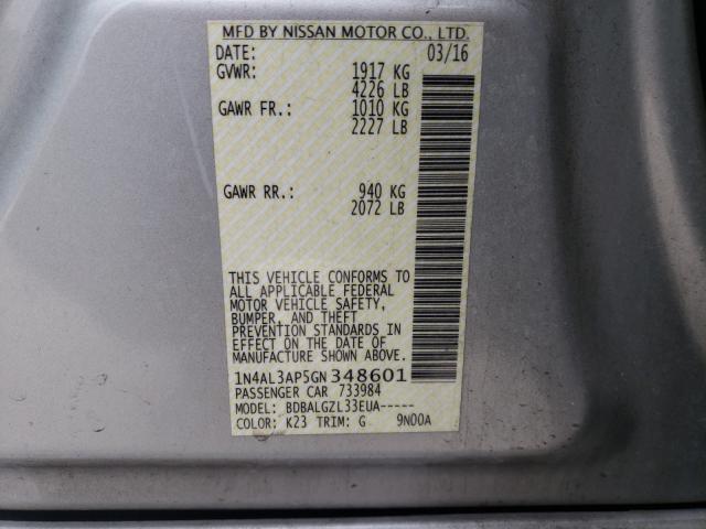 Photo 9 VIN: 1N4AL3AP5GN348601 - NISSAN ALTIMA 2.5 