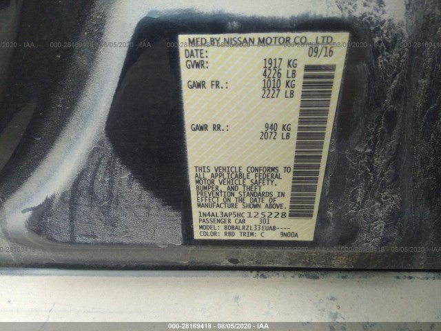 Photo 8 VIN: 1N4AL3AP5HC125228 - NISSAN ALTIMA 