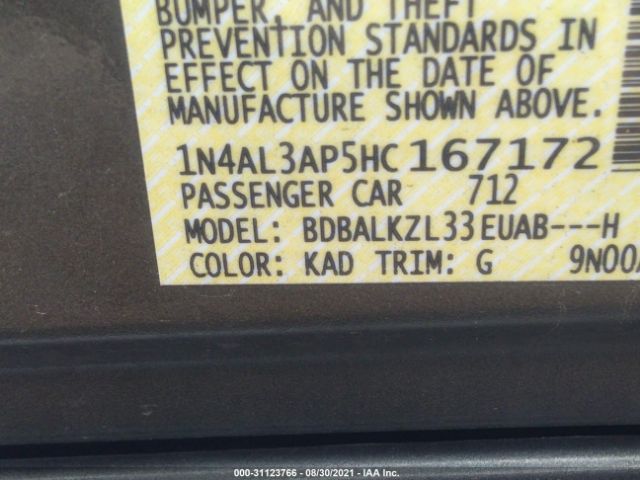 Photo 8 VIN: 1N4AL3AP5HC167172 - NISSAN ALTIMA 