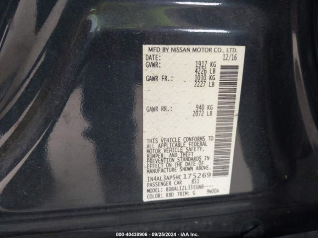 Photo 8 VIN: 1N4AL3AP5HC175269 - NISSAN ALTIMA 