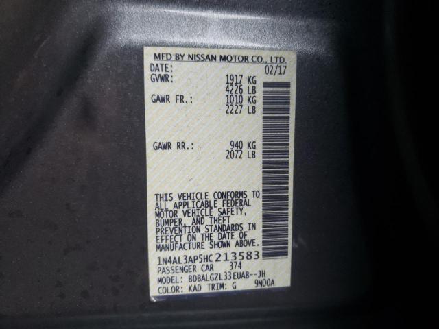 Photo 9 VIN: 1N4AL3AP5HC213583 - NISSAN ALTIMA 2.5 