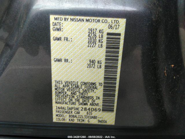 Photo 8 VIN: 1N4AL3AP5HC284069 - NISSAN ALTIMA 