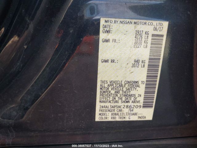 Photo 8 VIN: 1N4AL3AP5HC286209 - NISSAN ALTIMA 