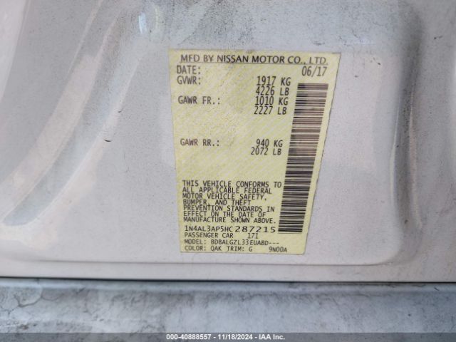 Photo 8 VIN: 1N4AL3AP5HC287215 - NISSAN ALTIMA 