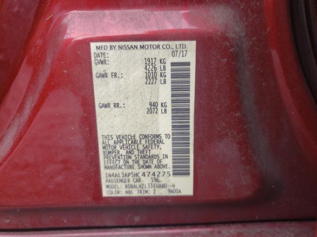 Photo 9 VIN: 1N4AL3AP5HC474275 - NISSAN ALTIMA 