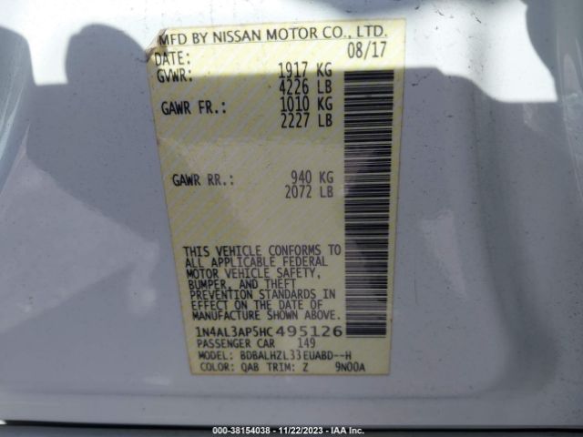 Photo 8 VIN: 1N4AL3AP5HC495126 - NISSAN ALTIMA 