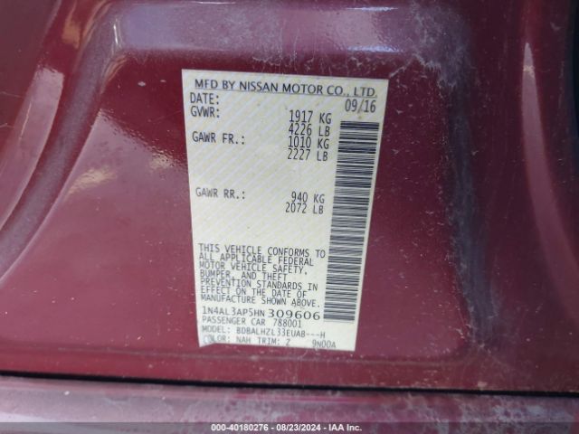 Photo 8 VIN: 1N4AL3AP5HN309606 - NISSAN ALTIMA 