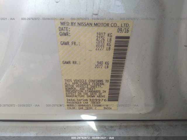 Photo 8 VIN: 1N4AL3AP5HN309976 - NISSAN ALTIMA 