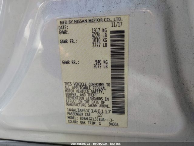 Photo 8 VIN: 1N4AL3AP5JC146117 - NISSAN ALTIMA 