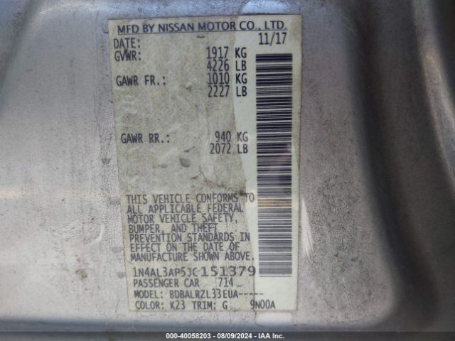 Photo 8 VIN: 1N4AL3AP5JC151379 - NISSAN ALTIMA 