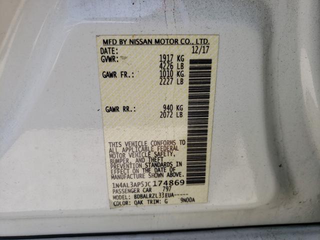 Photo 9 VIN: 1N4AL3AP5JC174869 - NISSAN ALTIMA 2.5 