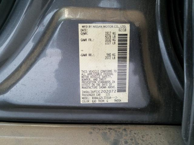 Photo 9 VIN: 1N4AL3AP5JC202072 - NISSAN ALTIMA 2.5 