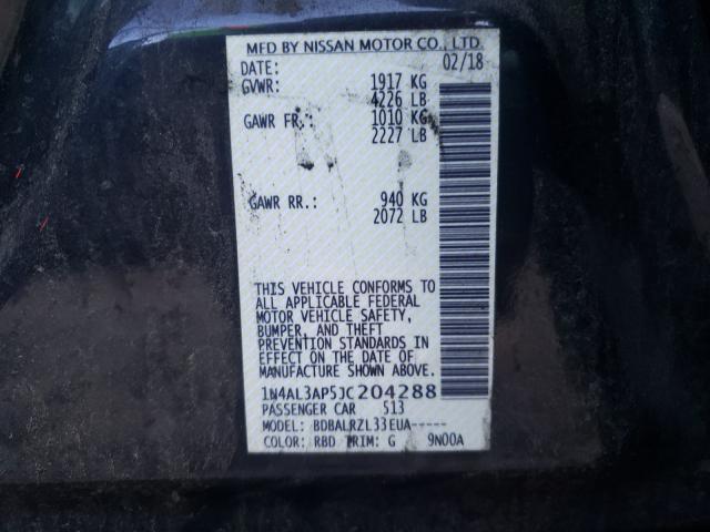 Photo 9 VIN: 1N4AL3AP5JC204288 - NISSAN ALTIMA 2.5 