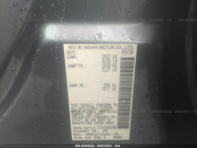 Photo 8 VIN: 1N4AL3AP5JC220006 - NISSAN ALTIMA 