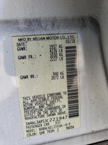 Photo 12 VIN: 1N4AL3AP5JC221947 - NISSAN ALTIMA 2.5 