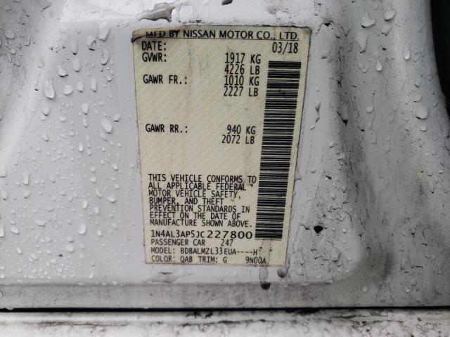 Photo 9 VIN: 1N4AL3AP5JC227800 - NISSAN ALTIMA 2.5 