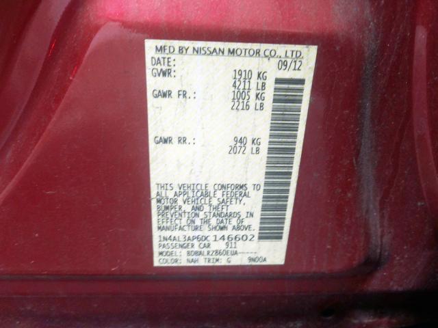 Photo 9 VIN: 1N4AL3AP6DC146602 - NISSAN ALTIMA 2.5 