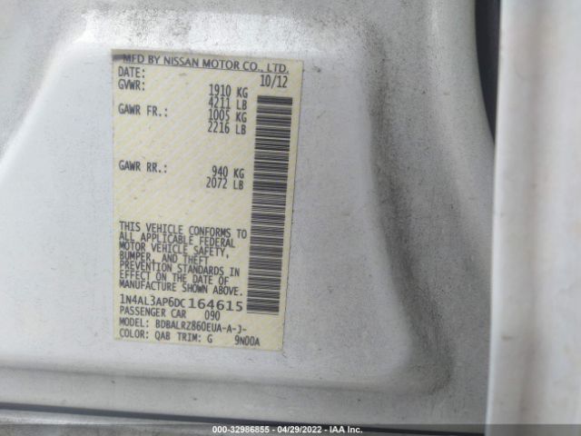 Photo 8 VIN: 1N4AL3AP6DC164615 - NISSAN ALTIMA 