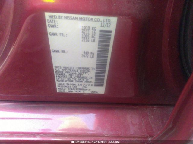 Photo 8 VIN: 1N4AL3AP6DC197226 - NISSAN ALTIMA 