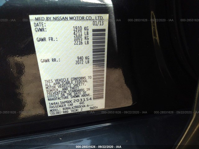 Photo 8 VIN: 1N4AL3AP6DC203154 - NISSAN ALTIMA 