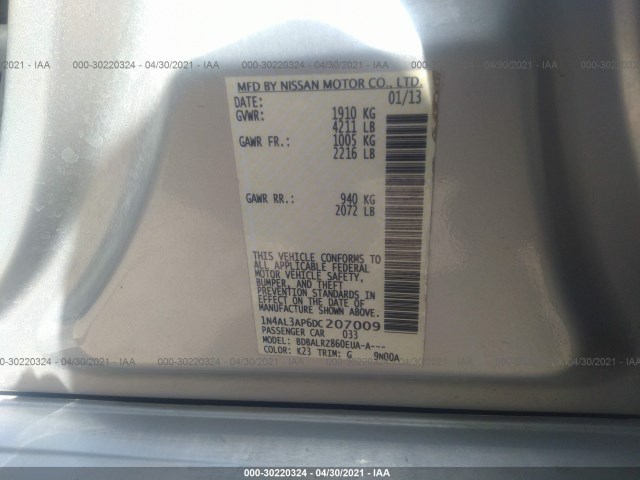 Photo 8 VIN: 1N4AL3AP6DC207009 - NISSAN ALTIMA 