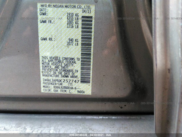 Photo 8 VIN: 1N4AL3AP6DC257747 - NISSAN ALTIMA 