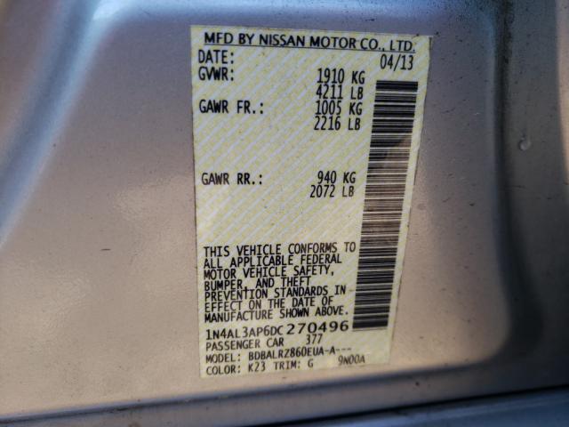 Photo 9 VIN: 1N4AL3AP6DC270496 - NISSAN ALTIMA 2.5 