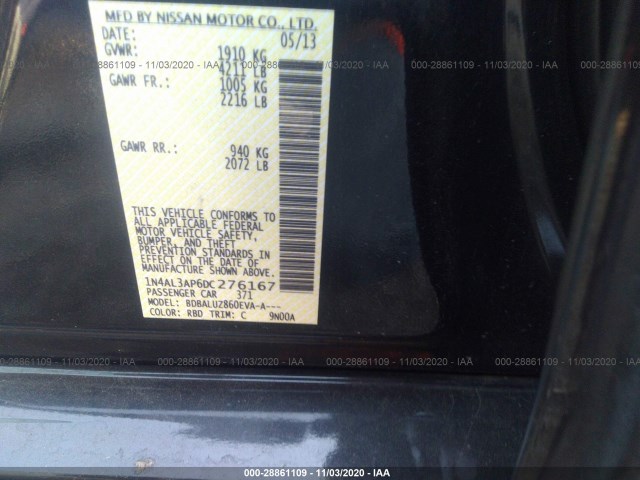 Photo 8 VIN: 1N4AL3AP6DC276167 - NISSAN ALTIMA 